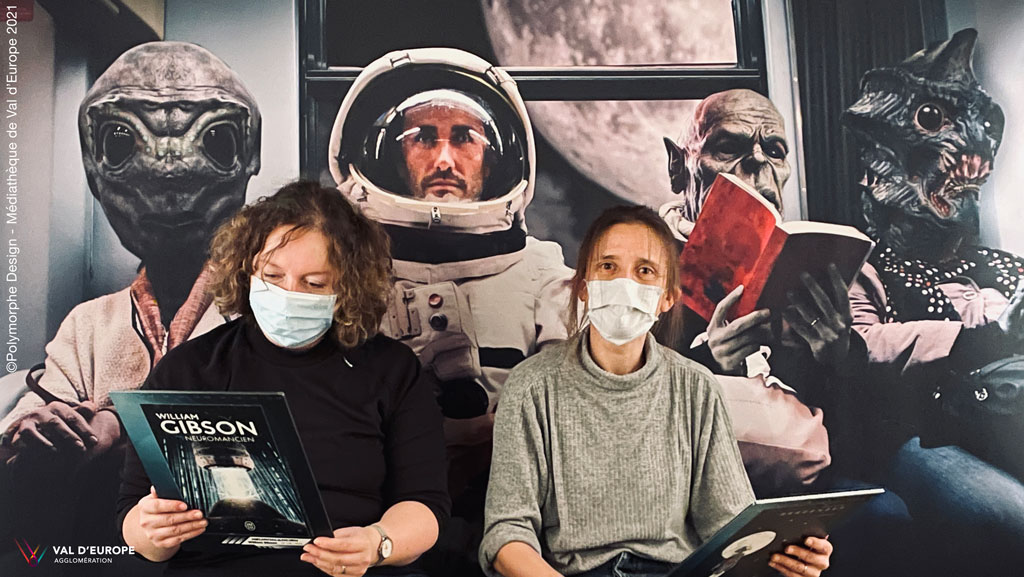 Al Alimon : d&eacute;tail de l'interpr&eacute;tation tactile par Polymorphe Design.